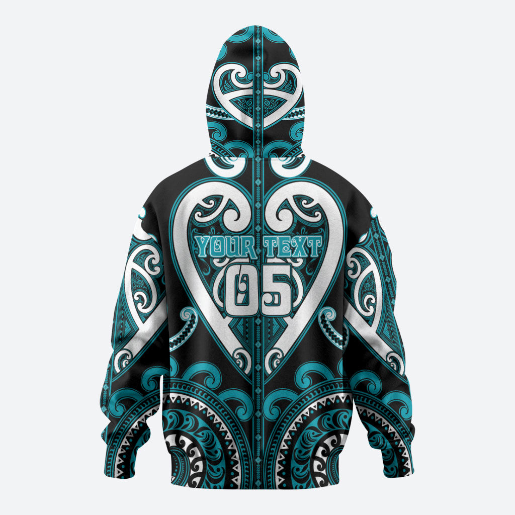 Custom Aotearoa Tapuika Zip Hoodie Maori Tribal Pattern LT05 - Polynesian Pride