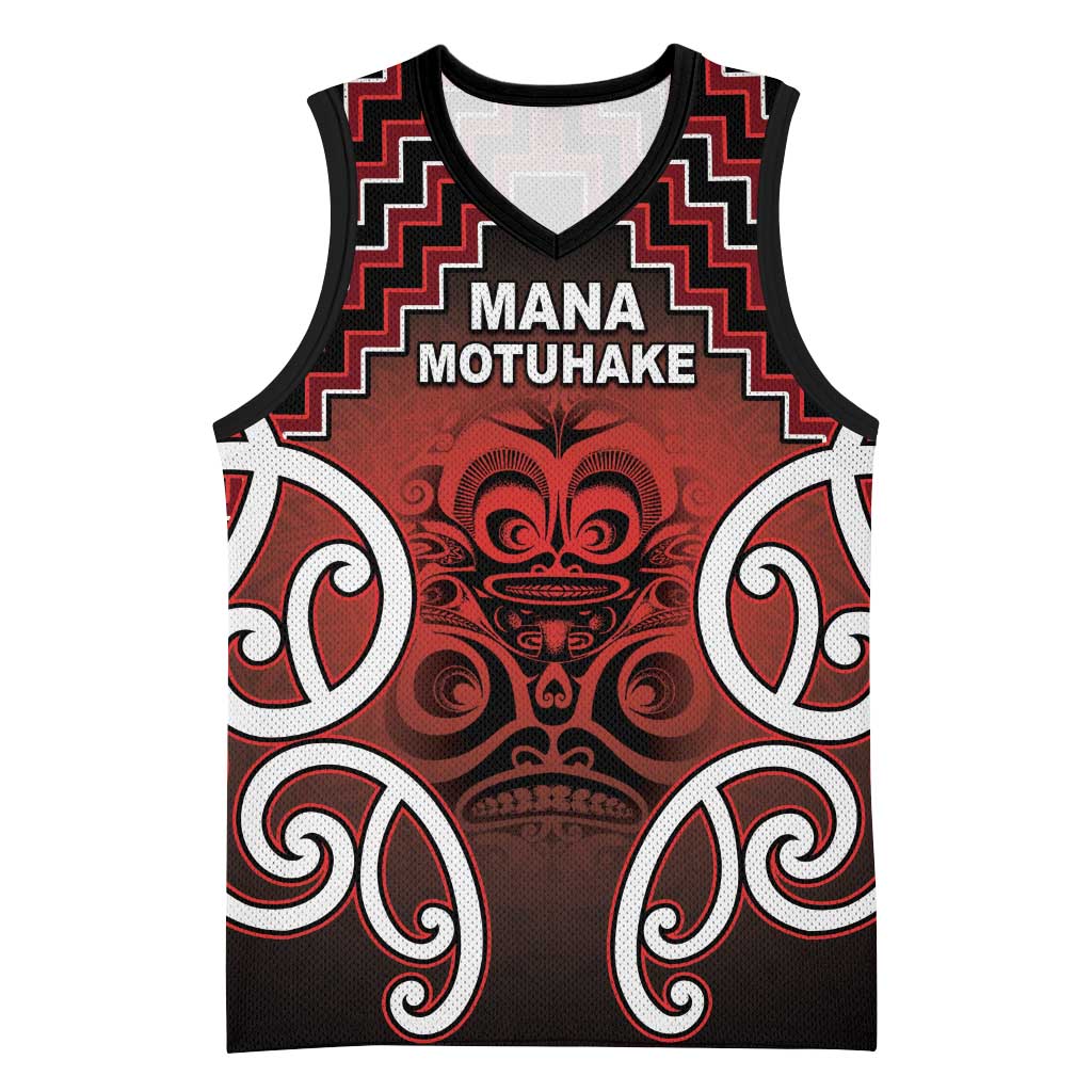 Personalised Aotearoa Mana Motuhake Basketball Jersey Poutama With Maori Pattern - Polynesian Pride