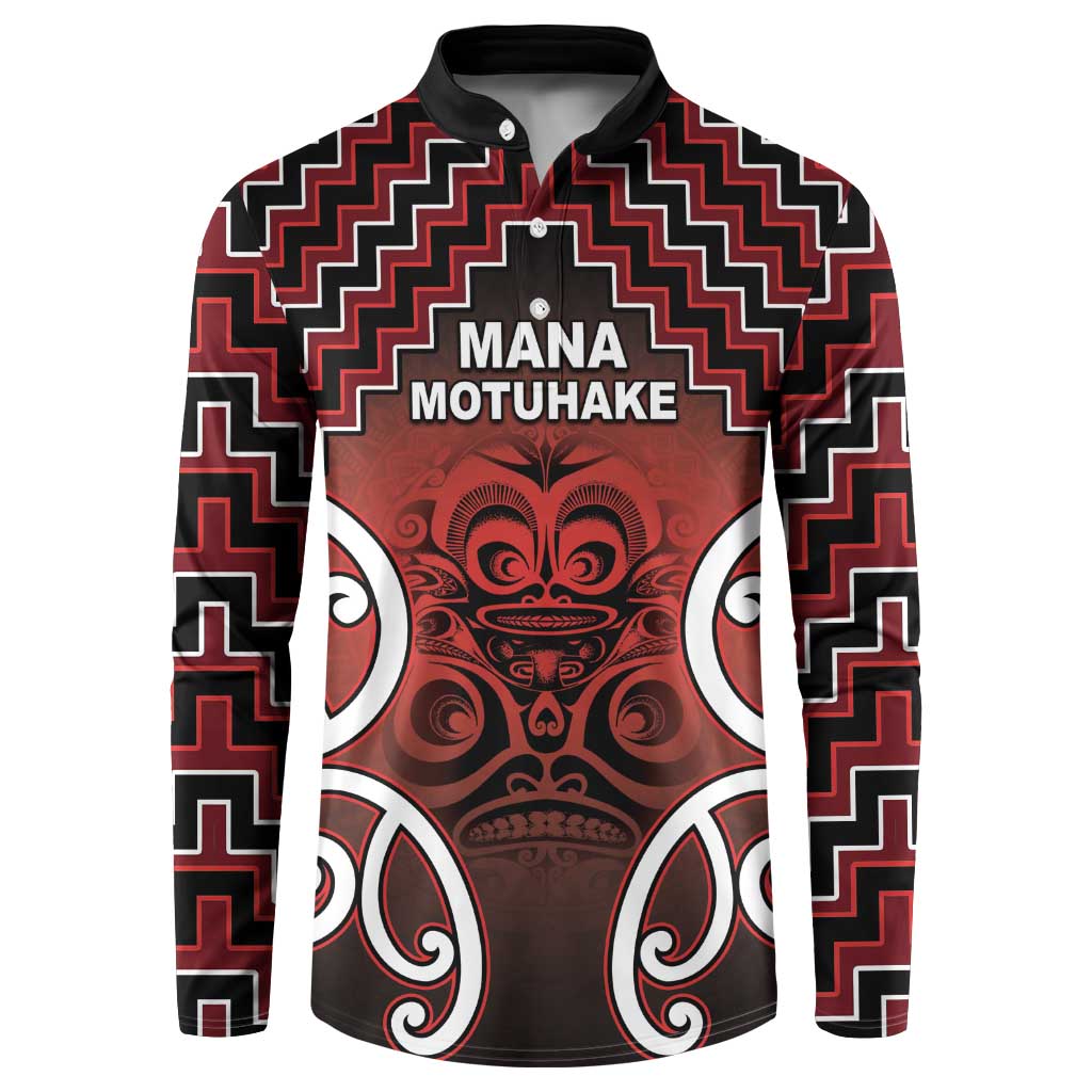 Personalised Aotearoa Mana Motuhake Button Sweatshirt Poutama With Maori Pattern - Polynesian Pride