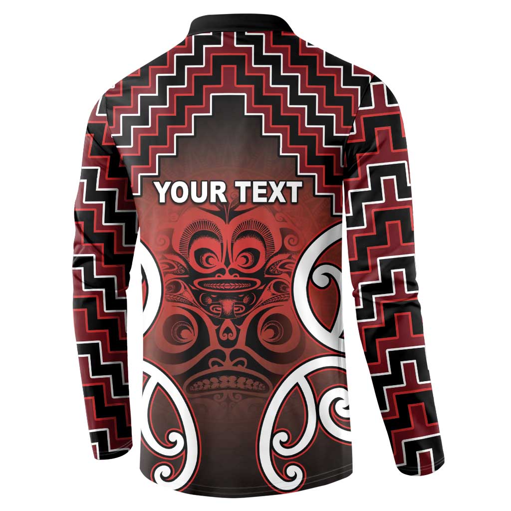 Personalised Aotearoa Mana Motuhake Button Sweatshirt Poutama With Maori Pattern - Polynesian Pride