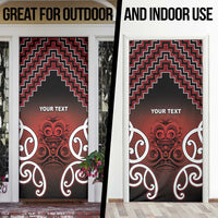 Aotearoa Mana Motuhake Door Cover Poutama With Maori Pattern - Polynesian Pride