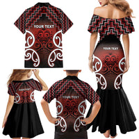 Personalised Aotearoa Mana Motuhake Family Matching Mermaid Dress and Hawaiian Shirt Poutama With Maori Pattern LT05 - Polynesian Pride