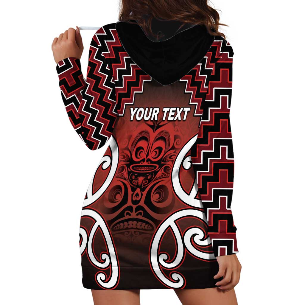 Personalised Aotearoa Mana Motuhake Hoodie Dress Poutama With Maori Pattern LT05 - Polynesian Pride