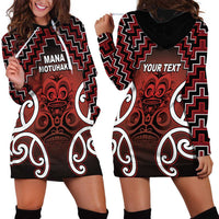 Personalised Aotearoa Mana Motuhake Hoodie Dress Poutama With Maori Pattern LT05 - Polynesian Pride