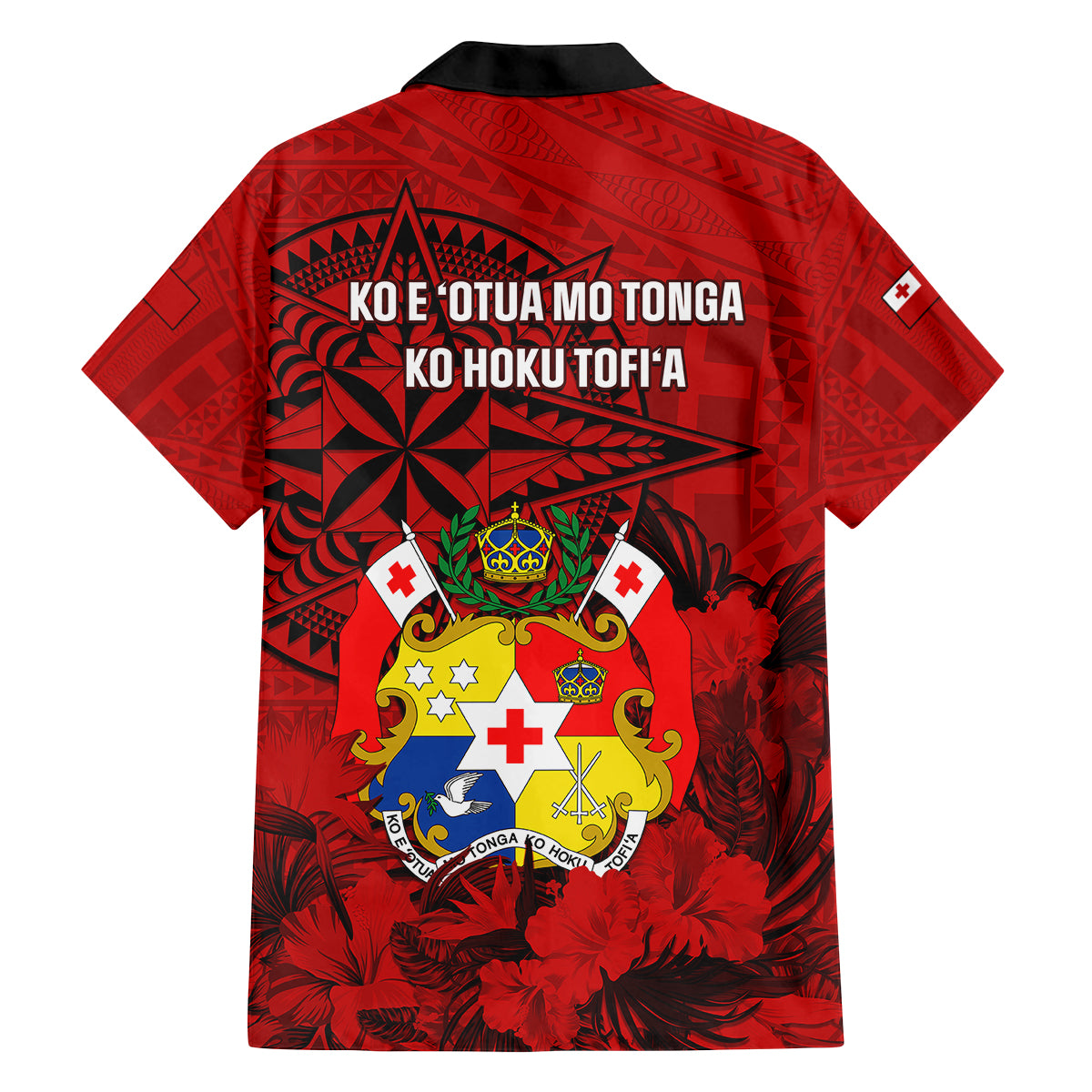 Tonga King Tupou I Day Family Matching Summer Maxi Dress and Hawaiian Shirt Tropical Flowers With Ngatu Pattern LT05 - Polynesian Pride