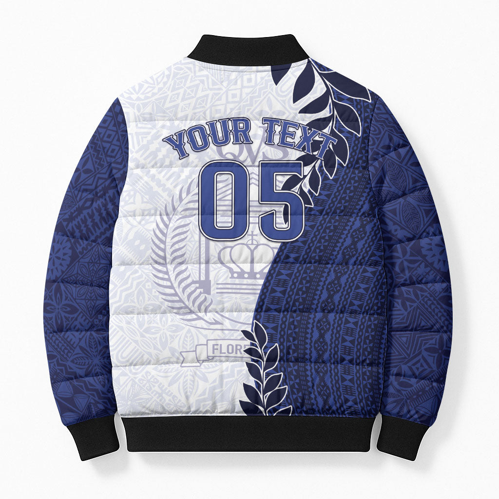 Custom Fiji Queen Victoria School Bomber Puffer Jacket 120 Years Anniversary LT05 - Polynesian Pride