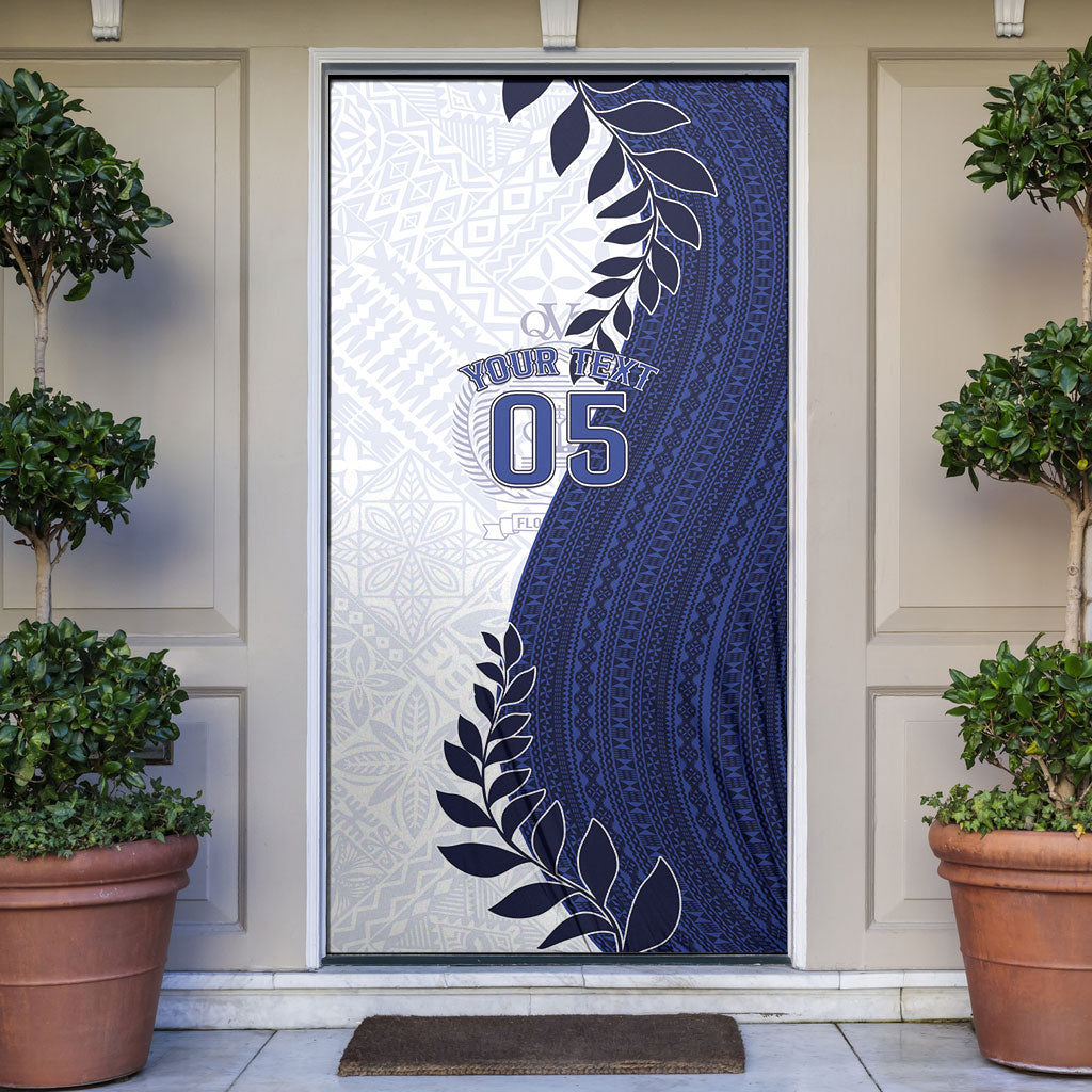 Custom Fiji Queen Victoria School Door Cover 120 Years Anniversary LT05 White - Polynesian Pride