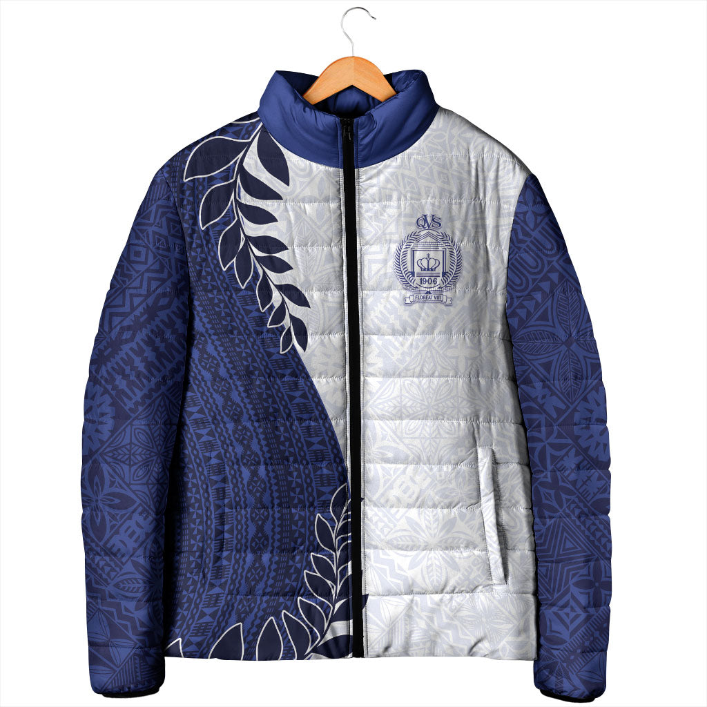 Custom Fiji Queen Victoria School Padded Jacket 120 Years Anniversary