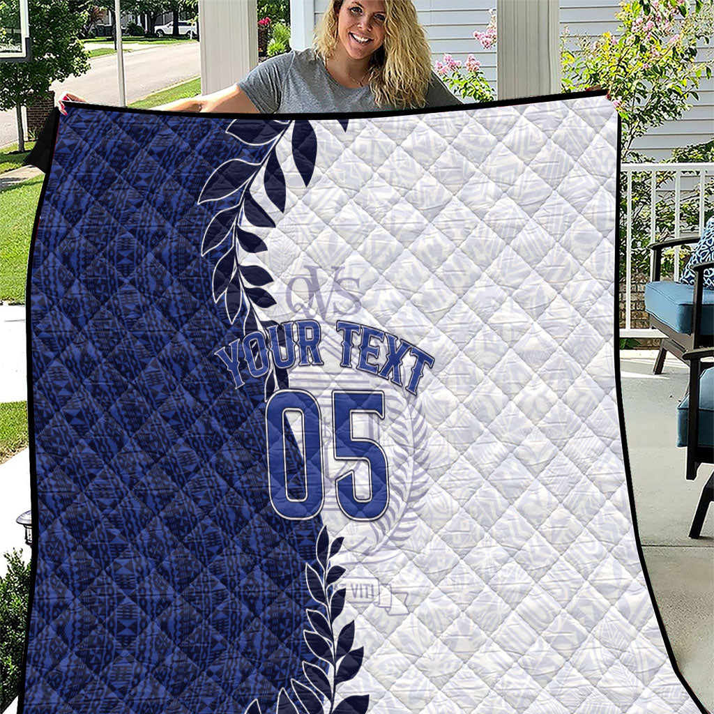Custom Fiji Queen Victoria School Quilt 120 Years Anniversary LT05 White - Polynesian Pride
