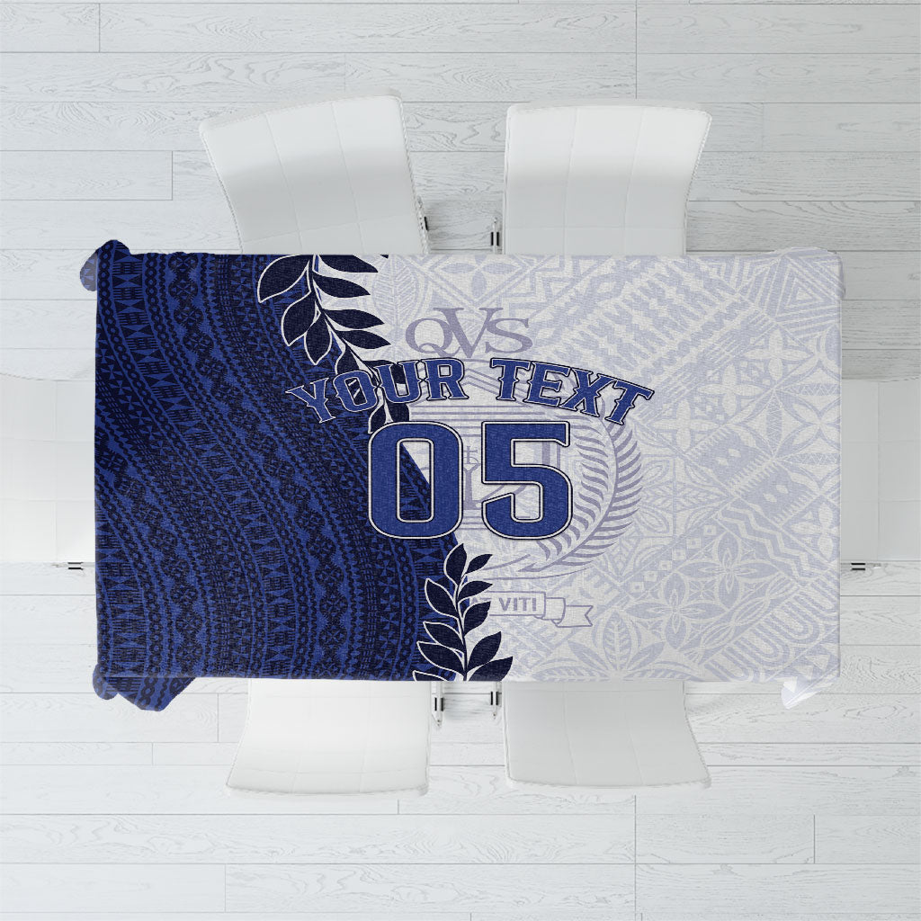 Custom Fiji Queen Victoria School Tablecloth 120 Years Anniversary LT05 White - Polynesian Pride
