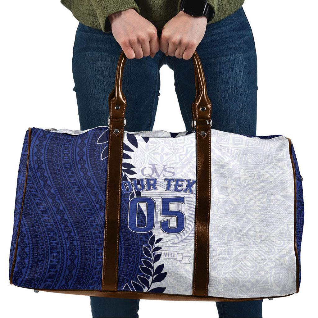 Custom Fiji Queen Victoria School Travel Bag 120 Years Anniversary LT05 White - Polynesian Pride