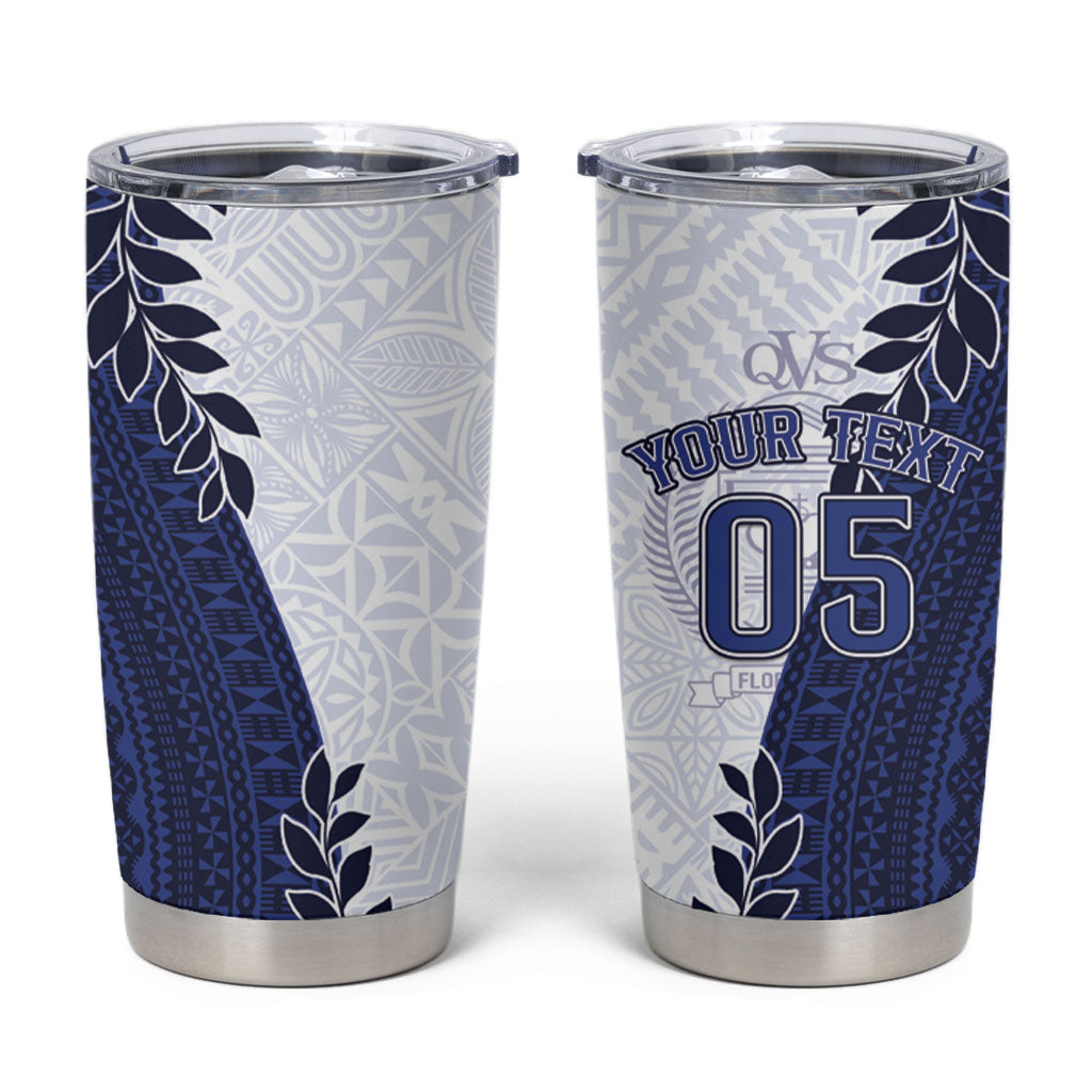 Custom Fiji Queen Victoria School Tumbler Cup 120 Years Anniversary LT05 White - Polynesian Pride