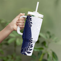 Custom Fiji Queen Victoria School Tumbler With Handle 120 Years Anniversary LT05 - Polynesian Pride