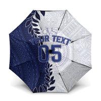 Custom Fiji Queen Victoria School Umbrella 120 Years Anniversary LT05 One Size Folded 11.42 inch Opened Diameter 37.4 inch White - Polynesian Pride