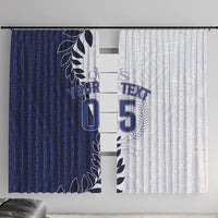 Custom Fiji Queen Victoria School Window Curtain 120 Years Anniversary LT05 With Hooks White - Polynesian Pride