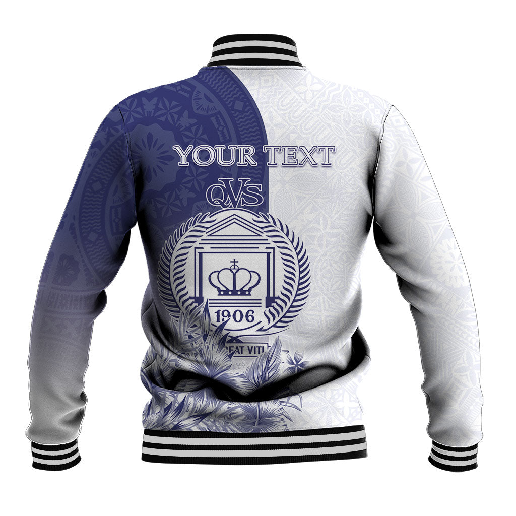Personalised Fiji Queen Victoria School 1906 Baseball Jacket Floreat Viti LT05 - Polynesian Pride