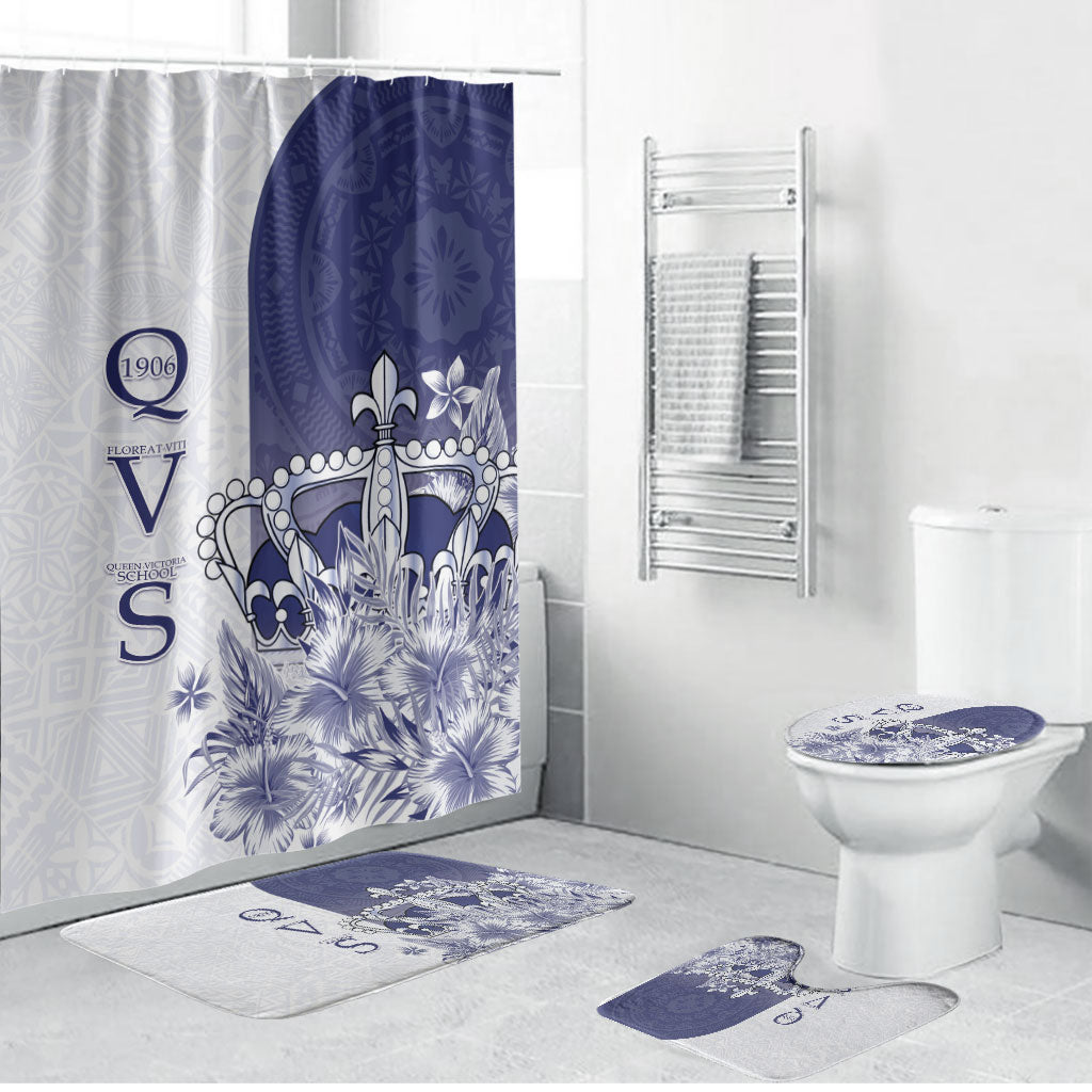 Fiji Queen Victoria School 1906 Bathroom Set Floreat Viti LT05 Bathroom Set (4 pcs) Navy - Polynesian Pride