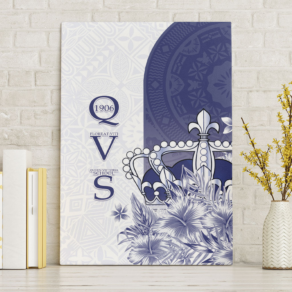 Fiji Queen Victoria School 1906 Canvas Wall Art Floreat Viti LT05 Without Frame Navy - Polynesian Pride
