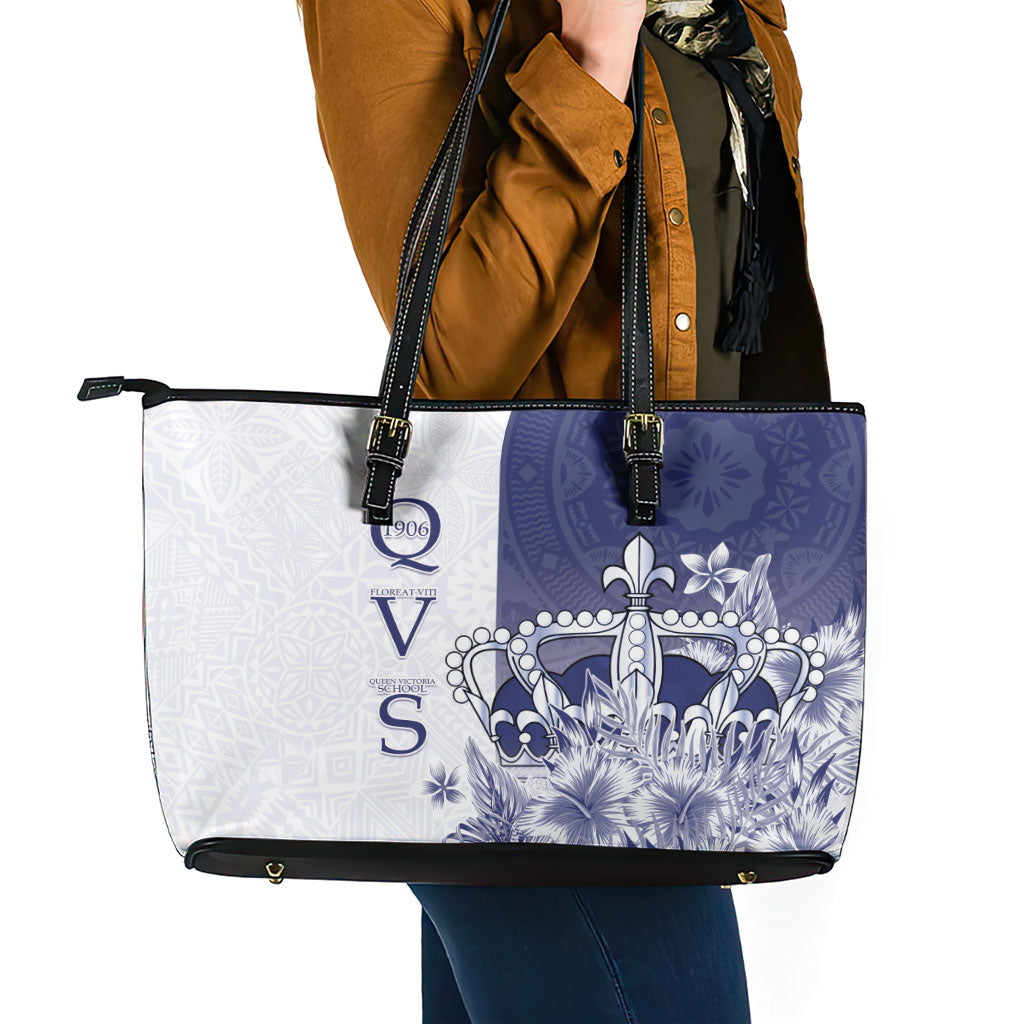 Fiji Queen Victoria School 1906 Leather Tote Bag Floreat Viti