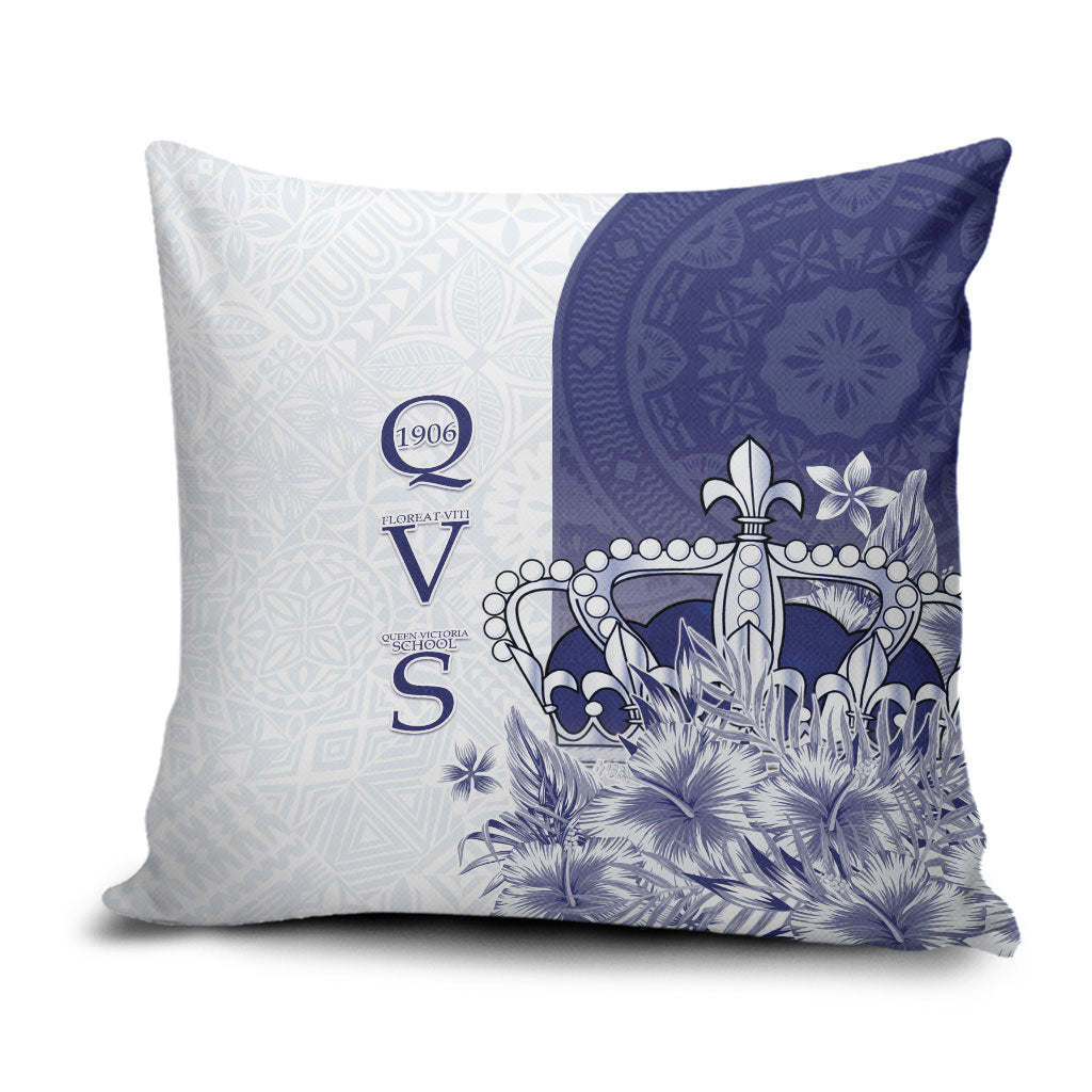 Fiji Queen Victoria School 1906 Pillow Cover Floreat Viti LT05 Navy - Polynesian Pride