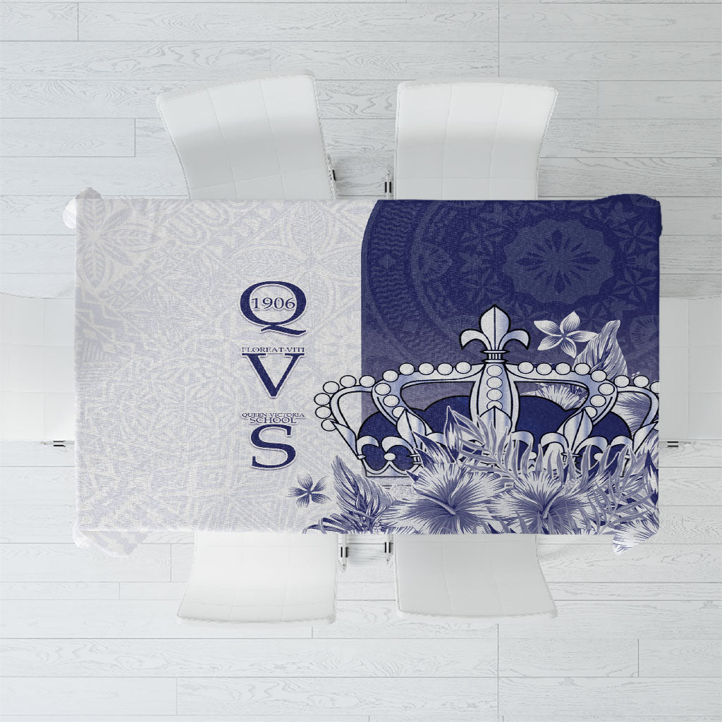 Fiji Queen Victoria School 1906 Tablecloth Floreat Viti LT05 Navy - Polynesian Pride