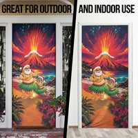 Hawaii Volcano Christmas Door Cover Hula Santa And Monk Seal LT05 - Polynesian Pride