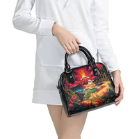 Hawaii Volcano Christmas Shoulder Handbag Hula Santa And Monk Seal LT05 - Polynesian Pride