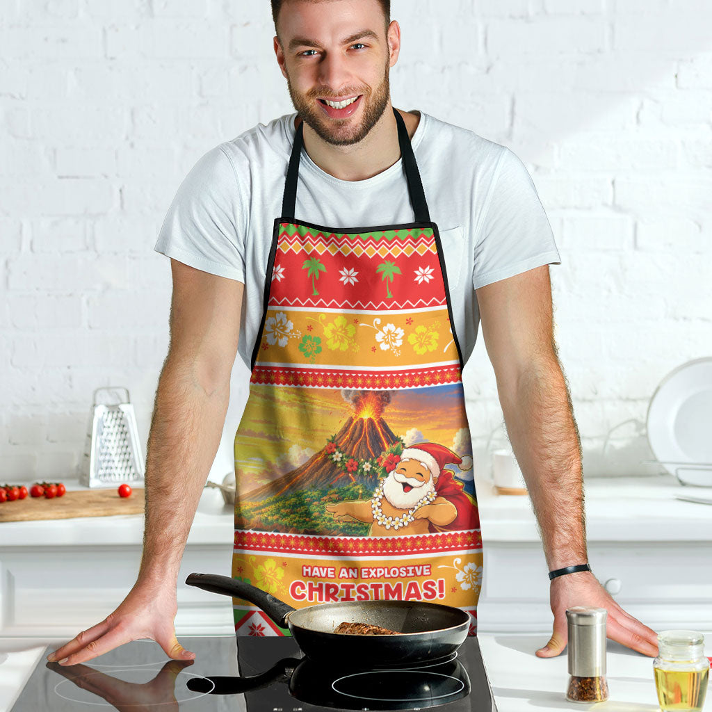Hawaii Volcano Christmas Apron Have An Explosive Christmas LT05 - Polynesian Pride
