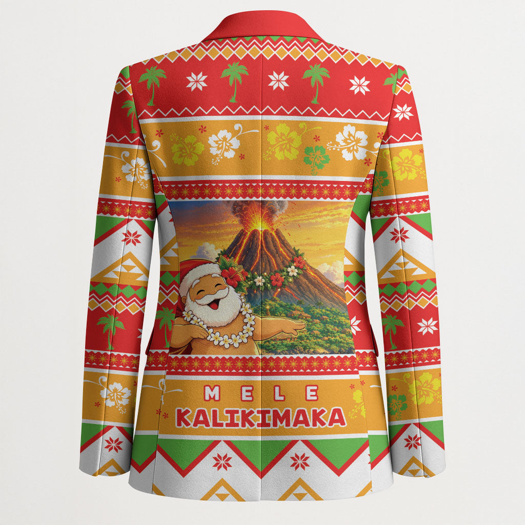Hawaii Volcano Christmas Blazer Have An Explosive Christmas LT05 - Polynesian Pride