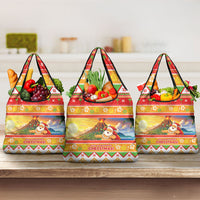 Hawaii Volcano Christmas Grocery Bag Have An Explosive Christmas LT05 3-pack One Size Red - Polynesian Pride