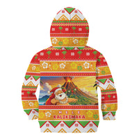 Hawaii Volcano Christmas Kid Hoodie Have An Explosive Christmas LT05 - Polynesian Pride