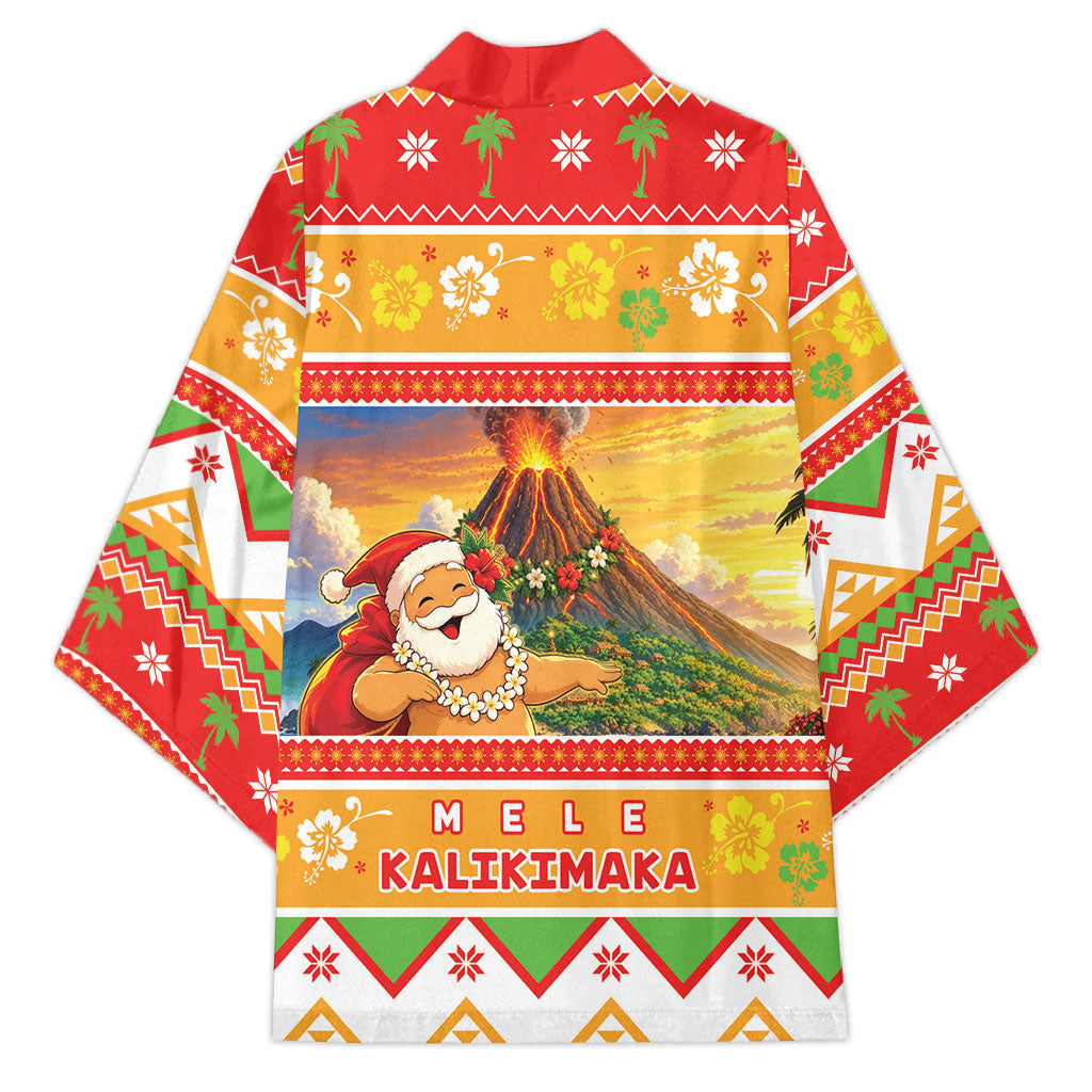 Hawaii Volcano Christmas Kimono Have An Explosive Christmas LT05 - Polynesian Pride