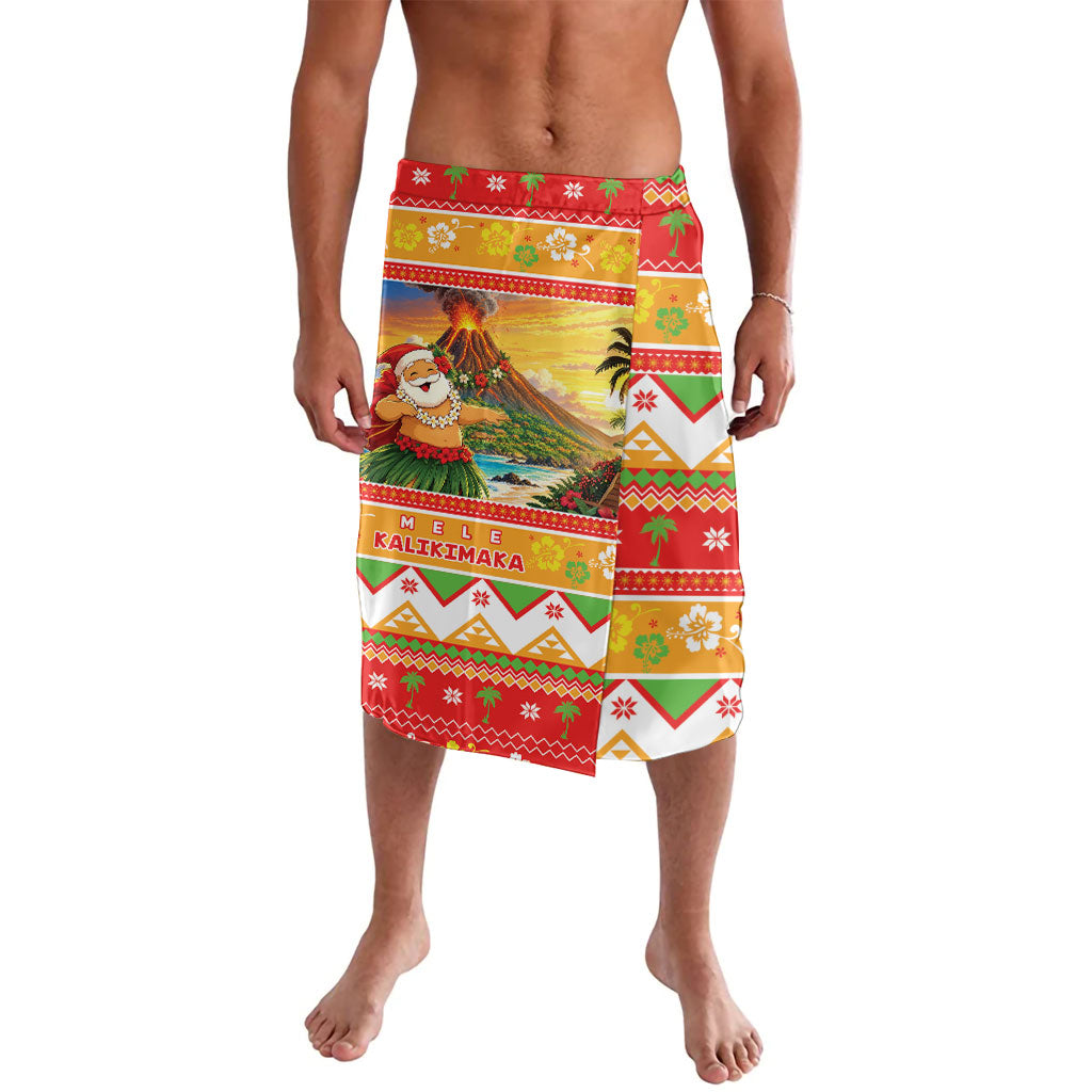Hawaii Volcano Christmas Lavalava Have An Explosive Christmas LT05 Red - Polynesian Pride