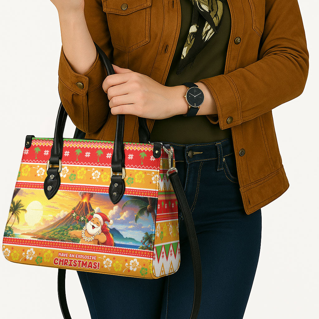 Hawaii Volcano Christmas Leather Bag Have An Explosive Christmas LT05 - Polynesian Pride