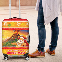 Hawaii Volcano Christmas Luggage Cover Have An Explosive Christmas LT05 Red - Polynesian Pride