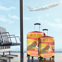Hawaii Volcano Christmas Luggage Cover Have An Explosive Christmas LT05 - Polynesian Pride