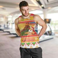 Hawaii Volcano Christmas Men Tank Top Have An Explosive Christmas LT05 Red - Polynesian Pride