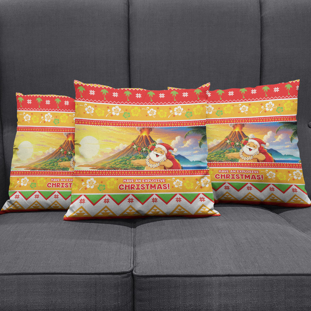 Hawaii Volcano Christmas Pillow Cover Have An Explosive Christmas LT05 - Polynesian Pride