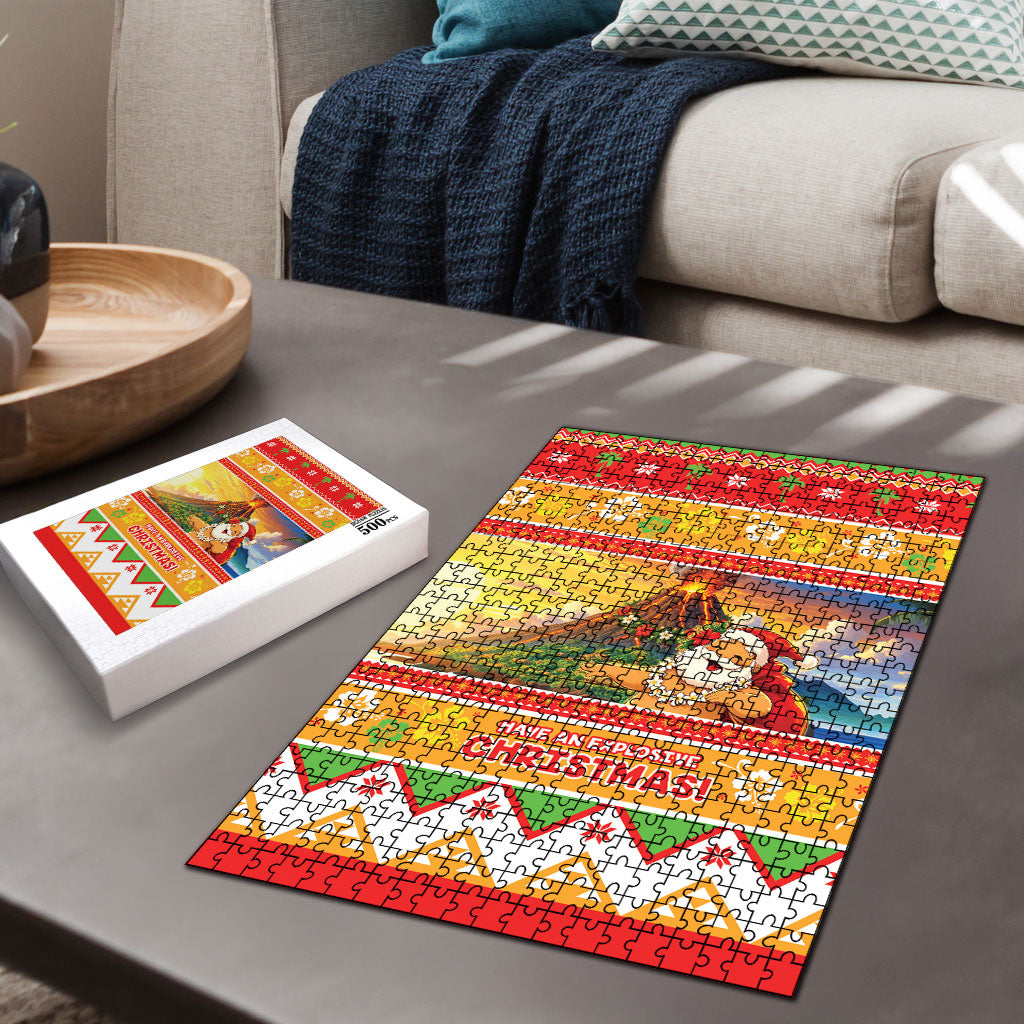 Hawaii Volcano Christmas Puzzle Have An Explosive Christmas LT05 - Polynesian Pride