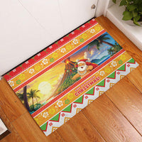 Hawaii Volcano Christmas Rubber Doormat Have An Explosive Christmas LT05 - Polynesian Pride