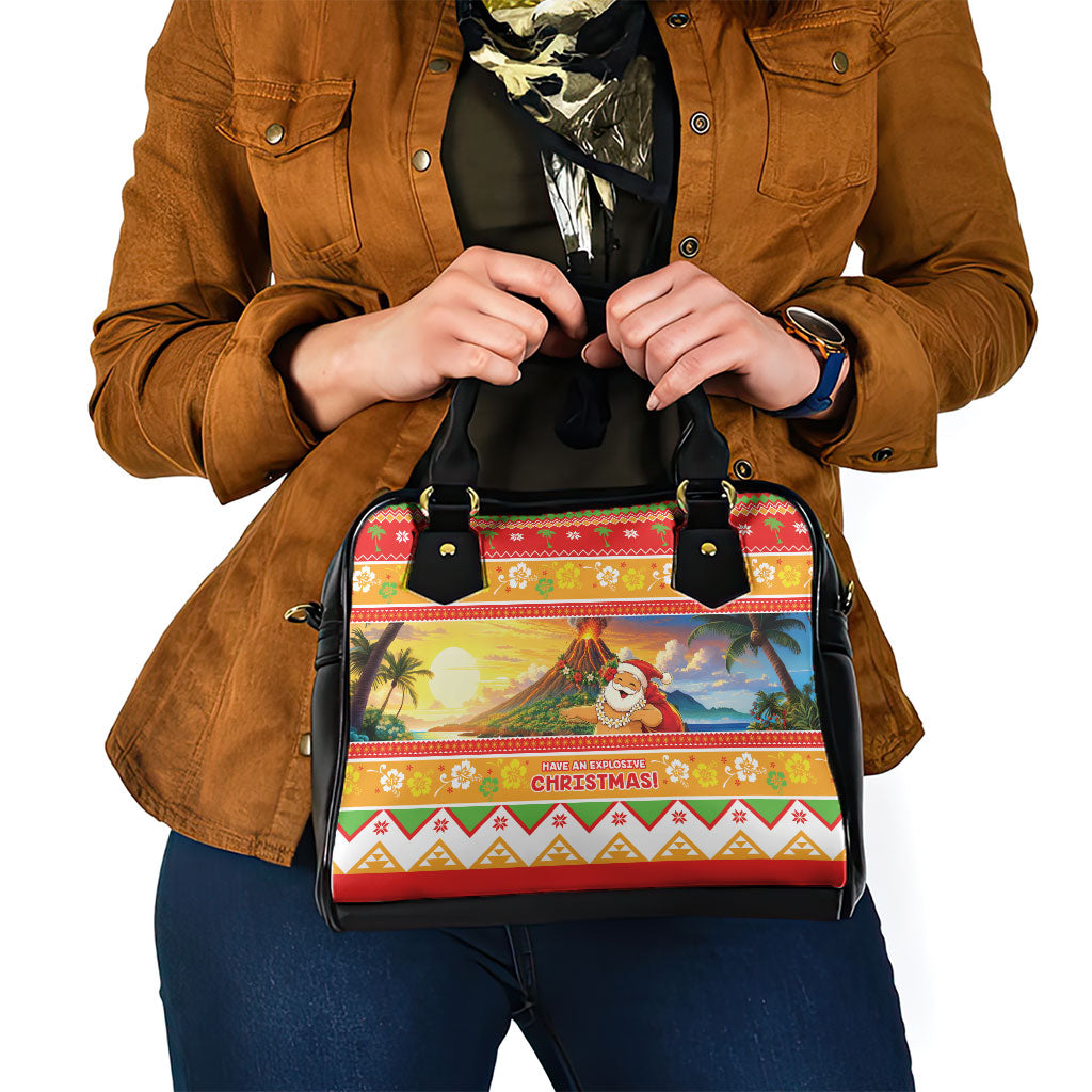 Hawaii Volcano Christmas Shoulder Handbag Have An Explosive Christmas LT05 - Polynesian Pride