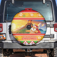 Hawaii Volcano Christmas Spare Tire Cover Have An Explosive Christmas LT05 Red - Polynesian Pride