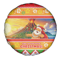 Hawaii Volcano Christmas Spare Tire Cover Have An Explosive Christmas LT05 - Polynesian Pride