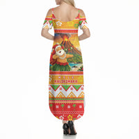Hawaii Volcano Christmas Summer Maxi Dress Have An Explosive Christmas LT05 - Polynesian Pride