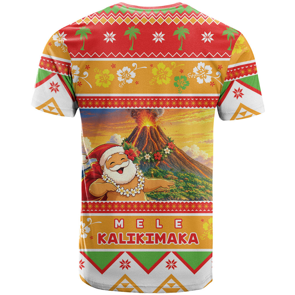 Hawaii Volcano Christmas T Shirt Have An Explosive Christmas LT05 - Polynesian Pride
