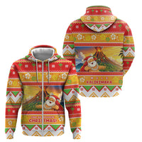 Hawaii Volcano Christmas Zip Hoodie Have An Explosive Christmas LT05 - Polynesian Pride