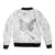 Lung Cancer Awareness Bomber Jacket Never Give Up Polynesian Style LT05 - Polynesian Pride