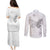 Lung Cancer Awareness Couples Matching Puletasi Dress and Long Sleeve Button Shirt Never Give Up Polynesian Style LT05 - Polynesian Pride