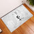 Lung Cancer Awareness Rubber Doormat Never Give Up Polynesian Style LT05 White - Polynesian Pride
