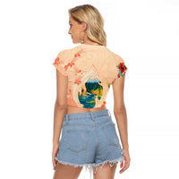 Hawaii Kauai Na Pali Coast Landscape Raglan Cropped T Shirt